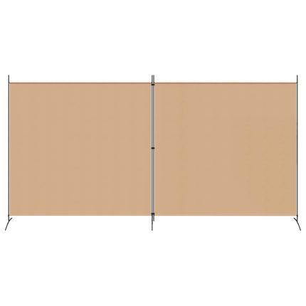 2-Panel Room Divider Beige 137.01 x 70.87 in Fabric