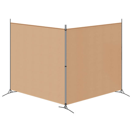 2-Panel Room Divider Beige 137.01 x 70.87 in Fabric