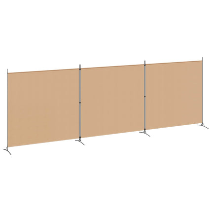 4-Panel Room Divider Beige 206.69 x 70.87 in Fabric