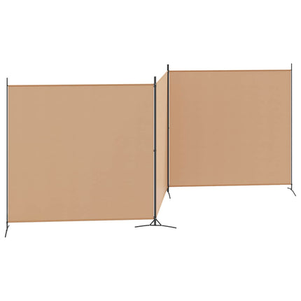 4-Panel Room Divider Beige 206.69 x 70.87 in Fabric