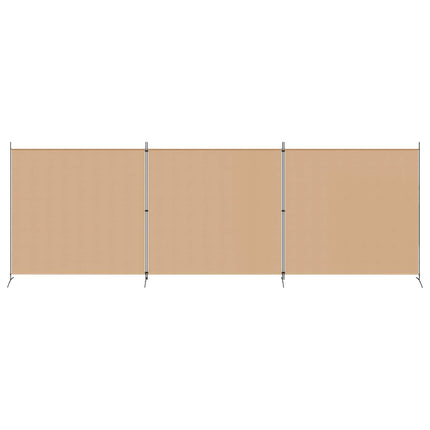 4-Panel Room Divider Beige 206.69 x 70.87 in Fabric