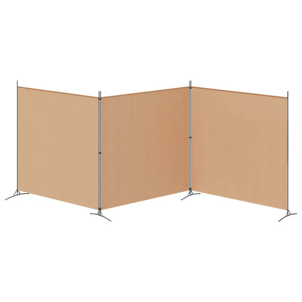 4-Panel Room Divider Beige 206.69 x 70.87 in Fabric