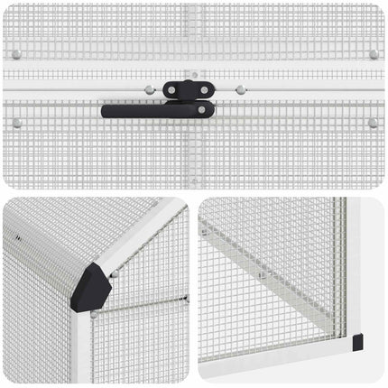 Bird Cage Silver 71.46 x 87.01 x 68.31 in Welded Wire Mesh