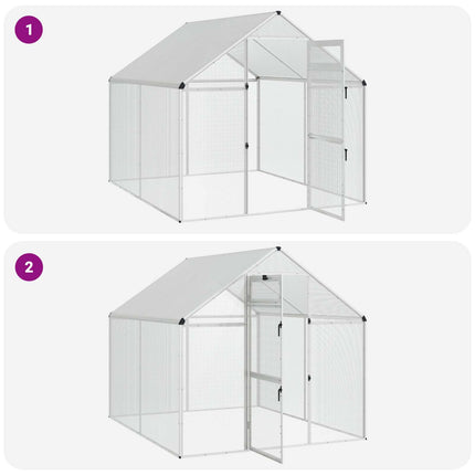 Bird Cage Silver 71.46 x 87.01 x 68.31 in Welded Wire Mesh