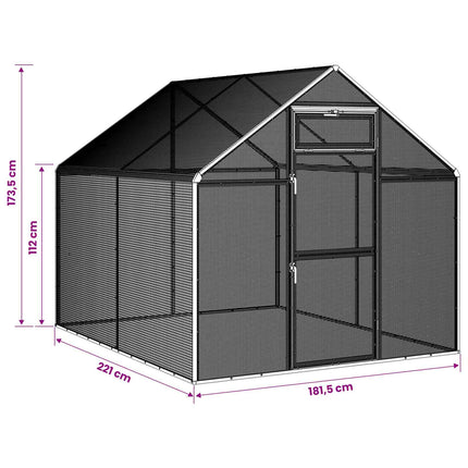 Bird Cage Silver 71.46 x 87.01 x 68.31 in Welded Wire Mesh