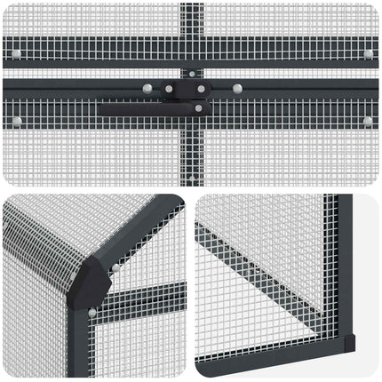 Bird Cage Anthracite 71.46 x 43.50 x 68.31 in Welded Wire Mesh