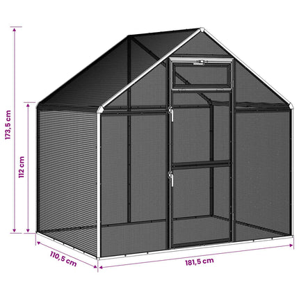 Bird Cage Anthracite 71.46 x 43.50 x 68.31 in Welded Wire Mesh
