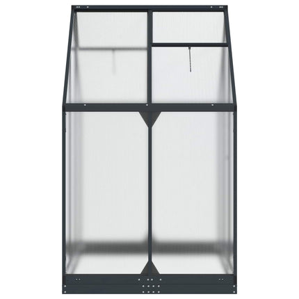 Garden Greenhouse with Door Anthracite 72.24 x 48.43 x 81.50 in