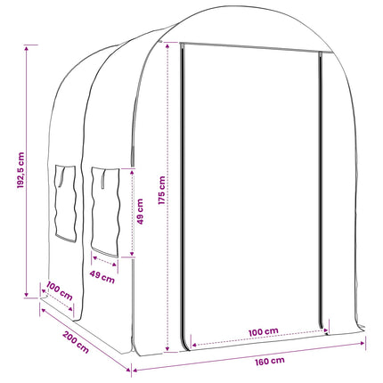 Greenhouse with Frame 62.99 x 78.74 x 75.79 in PVC Transparent