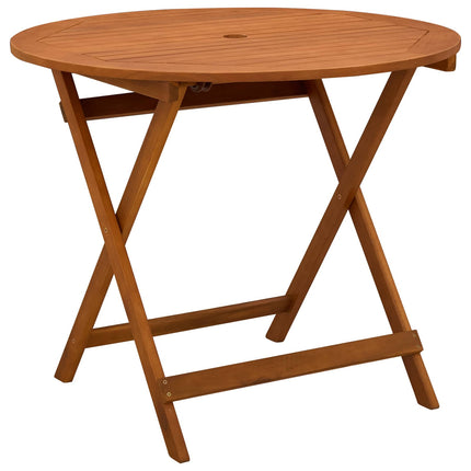 Folding Garden Table Brown Ø 35.43 x 29.53 in