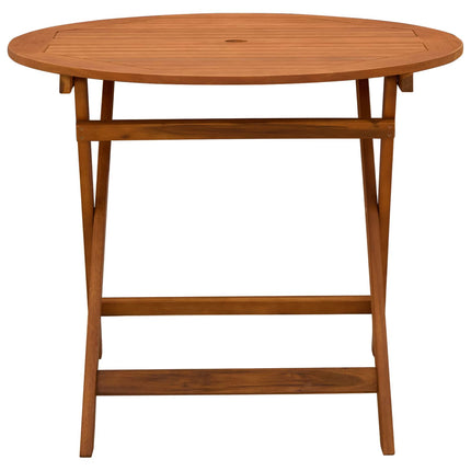 Folding Garden Table Brown Ø 35.43 x 29.53 in