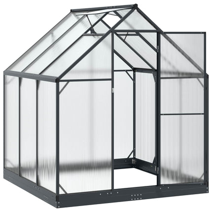 Garden Greenhouse with Door Anthracite 72.24 x 72.24 x 81.50 in