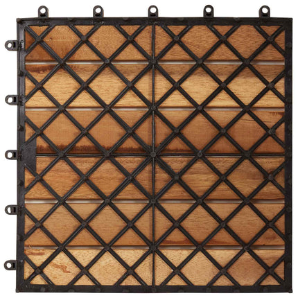 Decking Tile 20 pcs Brown 11.81 x 11.81 in Acacia Hardwood