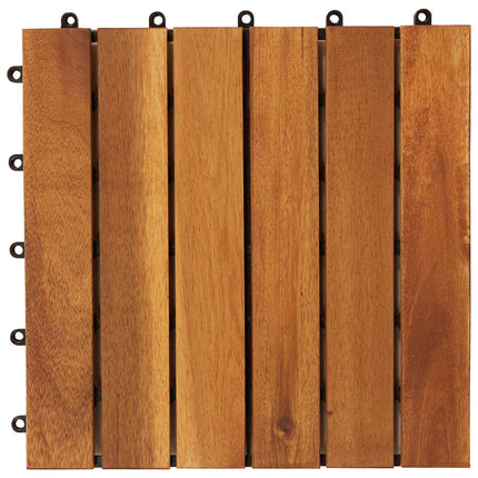 Decking Tile 30 pcs Brown 11.81 x 11.81 in Acacia Hardwood