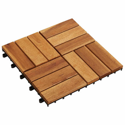 Decking Tile 30 pcs Brown 11.81 x 11.81 in Acacia Hardwood