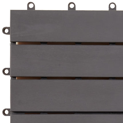 Decking Tile 20 pcs Grey 11.81 x 11.81 in Acacia Hardwood