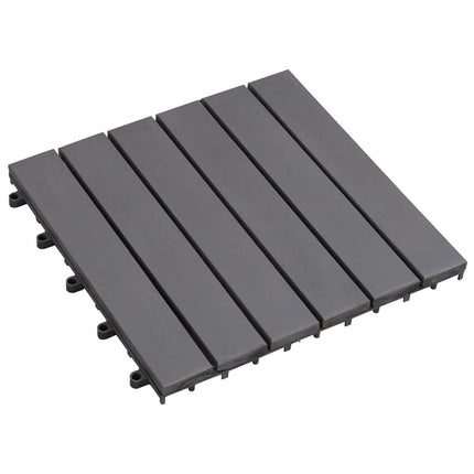 Decking Tile 20 pcs Grey 11.81 x 11.81 in Acacia Hardwood