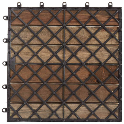 Decking Tile 20 pcs Grey 11.81 x 11.81 in Acacia Hardwood