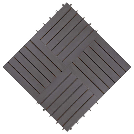 Decking Tile 30 pcs Grey 11.81 x 11.81 in Acacia Hardwood