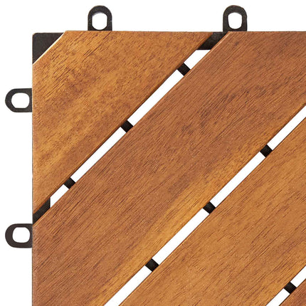 Decking Tile 20 pcs Brown 11.81 x 11.81 in Acacia Hardwood