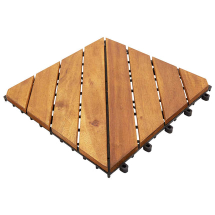 Decking Tile 30 pcs Brown 11.81 x 11.81 in Acacia Hardwood