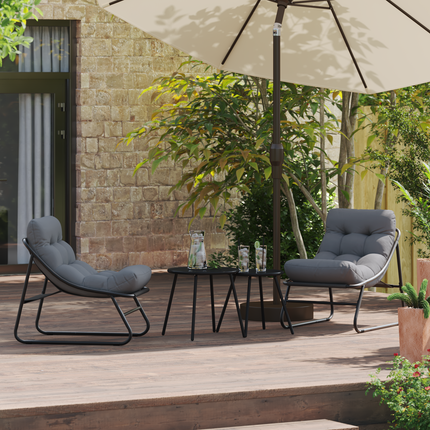 Garden Furniture 2 pcs Black 23.82 x 31.89 x 27.95 in